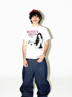 TWORED 夏季美式贴布人物印花短袖T恤设计感女宽松圆领上衣