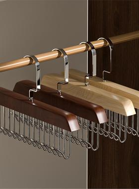 【8.88到手3支】8钩衣架包包领带木质挂钩衣架家用挂衣八挂钩收纳