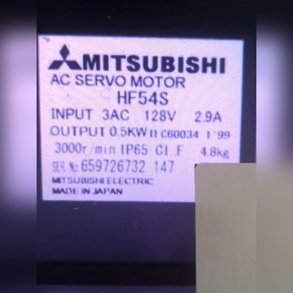三菱HF54K可以代替HF54S伺服电机9成新测试完好 议价