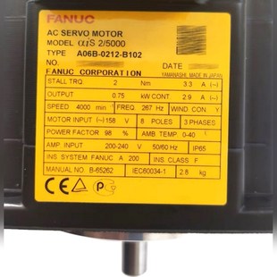 议价 B102伺服电机完好包好不包 发那科A06B 0212