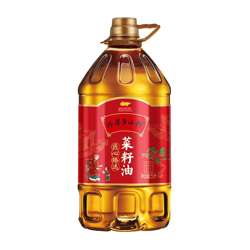 金龙鱼菜籽油 外婆乡匠心臻选小榨食用油5L非转基因 物理压榨桶装