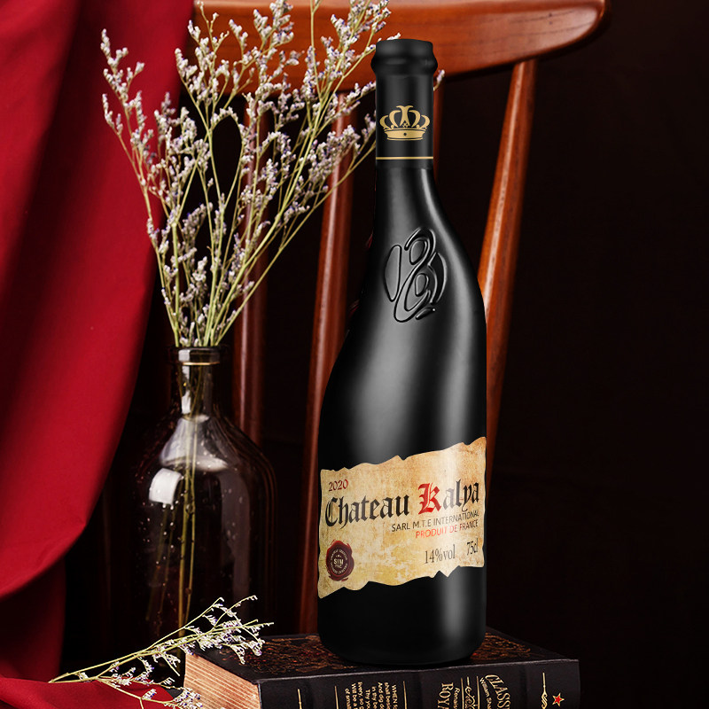 稀有14度法国原酒进口歪脖子红酒卡莉娅城堡干红葡萄酒750ml