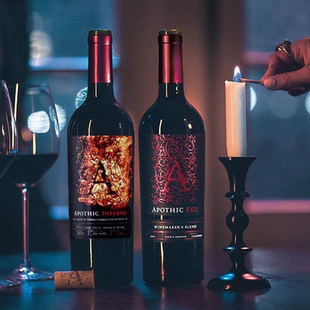 美国爱魄Apothic赤霞珠 地狱之火混酿红葡萄酒嘉露酒庄烈酒桶陈酿