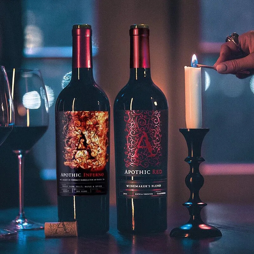 美国爱魄Apothic赤霞珠/地狱之火混酿红葡萄酒嘉露酒庄烈酒桶陈酿