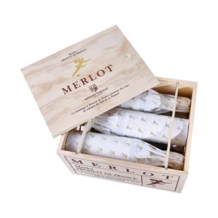 6瓶木盒整箱装 750ml 福牌美乐13.5度红葡萄酒 法国进口