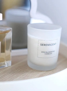 SerenScent香薰蜡烛无烟大豆蜡香氛卧室摆件氛围绒类织物人参鸡汤