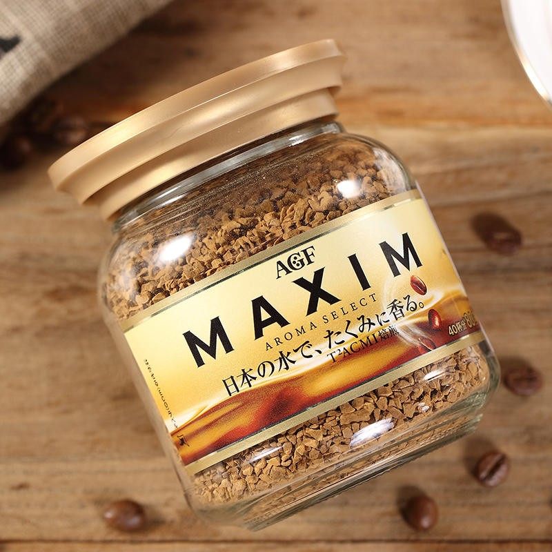 日本原装进口agf马克西姆maxim速溶黑咖啡80g*2罐咖啡粉即冲热饮