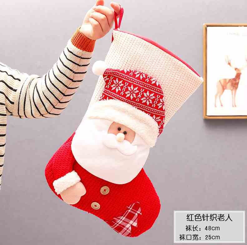 christmas big socks gift wbag santa claus gift bag childyr