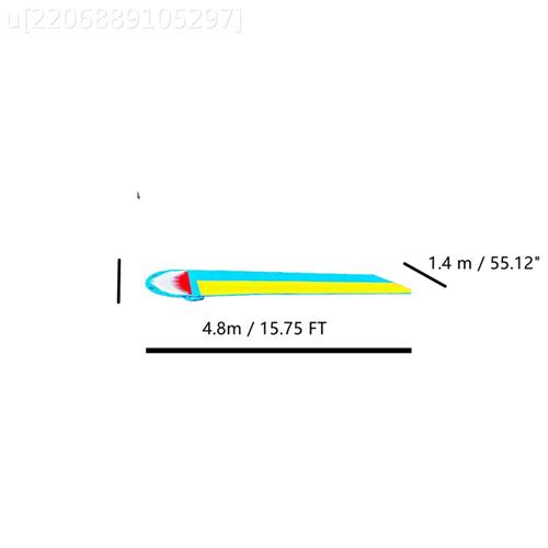 爆款 4.8m充气喷水滑道 户外pvc儿童滑水道 草坪戏水玩具