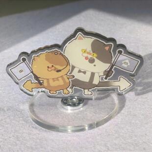大小裁判猫旋转立牌 splatoon斯普拉遁喷喷同人周边亚克力