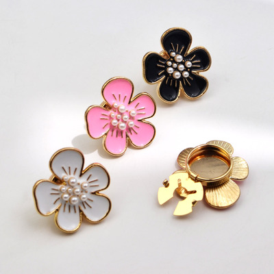 button cover 韩日日式衬衣袖扣袖口花瓣滴油水钻饰品钻饰纽扣套