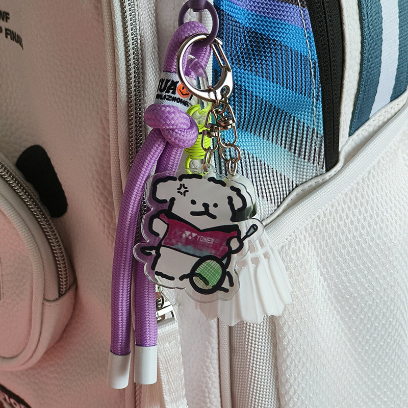 羽毛球包挂饰羽毛球钥匙扣挂件纪念品情侣球友礼品球会比赛奖品