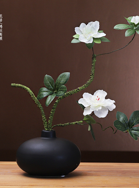 杜鹃花仿真假花中式客厅摆件