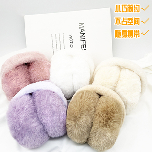 保暖耳罩女秋冬季高颜值可折叠耳套防冻防寒耳包冬季儿童毛绒耳暖