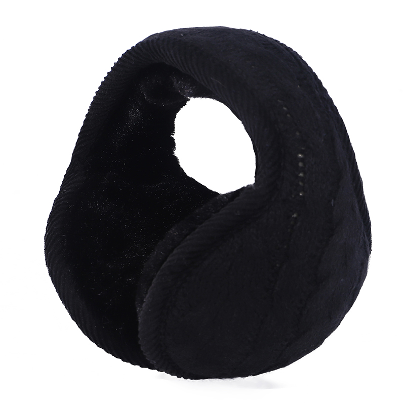 男女通用毛线针织麻花保暖耳罩