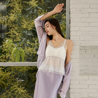 【艾米严选】法式定制蕾丝（蝶舞）美背吊带背心 4283