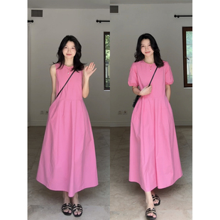 宽松长裙 背心连衣裙夏季 郭九九呢 100%棉明媚慵懒设计感显瘦无袖