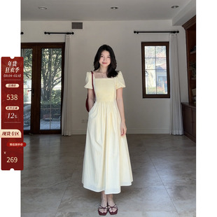 【年终清仓 售完不补】棉迪士尼公主裙方领打揽设计收腰显瘦连衣