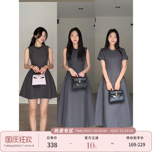 西裝 連衣裙 新款 收腰顯瘦背心公主裙夏季 郭九九呢 氣質名媛無袖