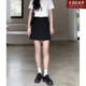黑色高腰显瘦A字短裙半身裙新款 郭九九呢 休闲百搭裙子ins潮