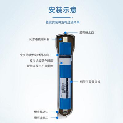 新款RO膜滤芯纯水机反渗透净水器75g-800g通用反渗透膜源厂定制