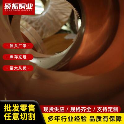 T3紫铜带0.1mm紫铜片紫铜排纯铜导电铜皮C1100铜带可分条