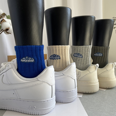 5双装新疆棉克莱因蓝刺绣袜子