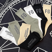 四双秋冬潮牌长袜主线FG复线ESS篮球运动中筒袜FOG高袜子男女加厚