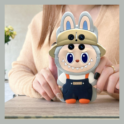 适用华为mate70手机壳mete60pro+卡通50立体40rs保时捷30耳朵30epro拉布布20x带10pro支架9兔子50e十搞怪趣味