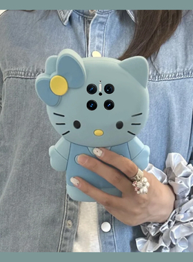 适用华为mate70手机壳mete60pro+卡通50立体40rs保时捷30蓝色kt猫30epro可爱20x凯蒂猫10pro趣味9创意50e十女