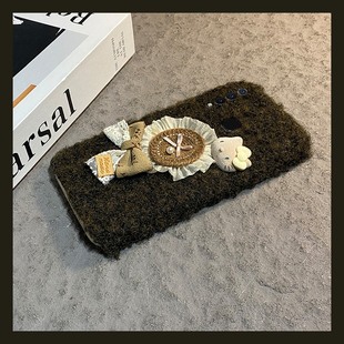 蝴蝶结kt猫适用vivoy3手机壳z5x秋冬y9s毛绒y7s卡通y5s蕾丝u3x凯蒂猫z6立体z3i毛茸茸z1i冬天z5保暖vivo vovo