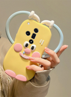 适用oppofindx8s+手机壳findx7ultra搞怪x6黄色k13turbopro小怪兽k12s立体k11卡通k10爱心k9趣味k5十可爱硅胶