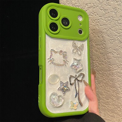 蝴蝶结猫咪适用谷歌pixel10手机壳pixel9proxl卡通pixel9a立体8a钻石7a宝石7por星星Google滴胶抹茶绿防摔女p