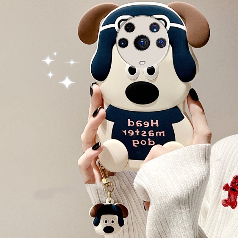 立体掌门狗带挂件适用华为荣耀magic4手机壳mgaic3pro至臻版play6tpro