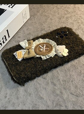 蝴蝶结kt猫适用华为nova15手机壳nove14活力版13ultra秋冬12pro毛绒11se卡通10z蕾丝2plus凯蒂猫7i立体3e女9