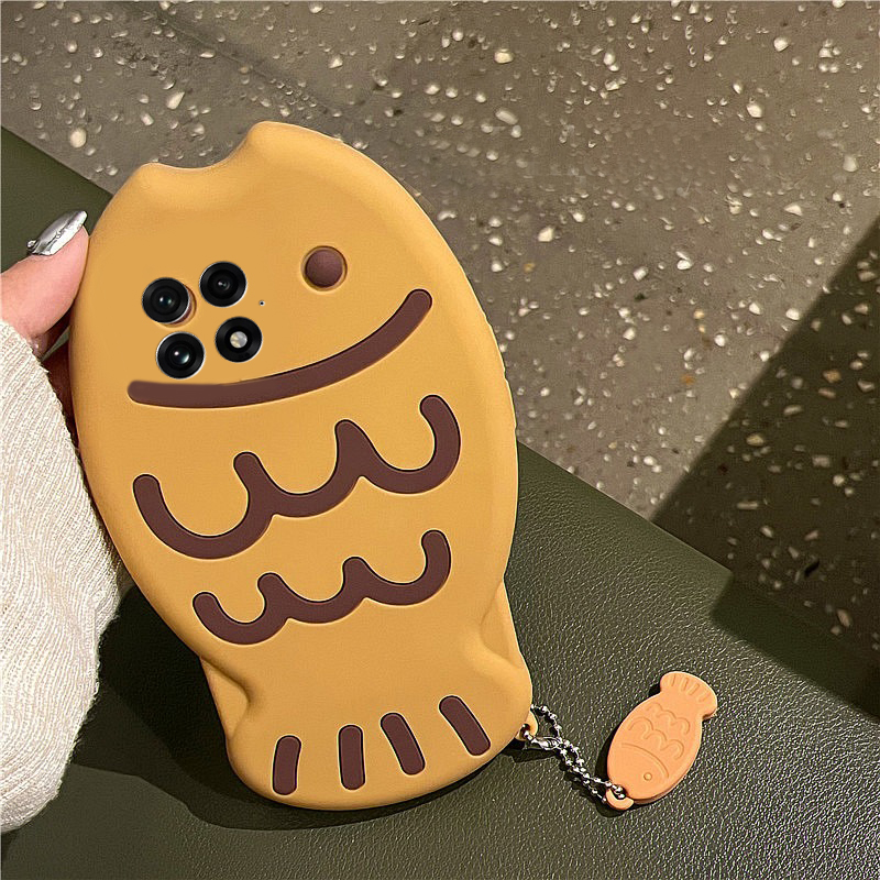 手机壳硅胶卡通趣味鲷鱼烧带挂件