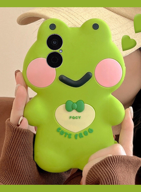 绿色蝴蝶结青蛙适用华为畅享80手机壳畅想70x卡通60pro可爱50plus立体20se创意10s个性10e趣味麦芒20女9plus