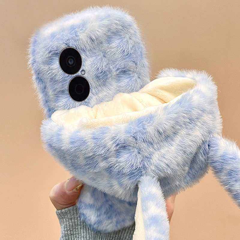 毛绒豹纹兔子耳朵适用华为畅享70x手机壳80卡通60pro畅玩20立体50plus毛茸茸10e秋冬9s毛毛8麦芒40冬天70z女p,3C数码配件,手机保护套/壳,淘宝优惠券,粉丝福利购,淘宝优惠卷