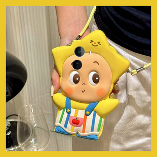 背带裤星星人可斜挎适用适用vivoiqooneo11手机壳iqooneo11卡通vivo可爱iq00neo带挂绳vovo爱酷vivi立体新款