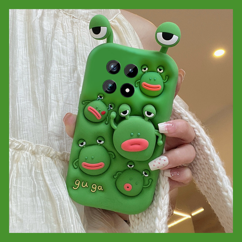 手机壳硅胶搞怪丑萌立体旋转香肠嘴青蛙