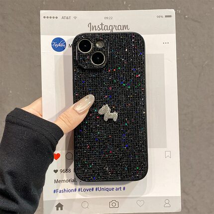 卡通水钻小马适用小米红米note15pro+手机壳noto14秋冬13por绒布12turbo亮片11t闪片10新年9马年5g十redmi女p