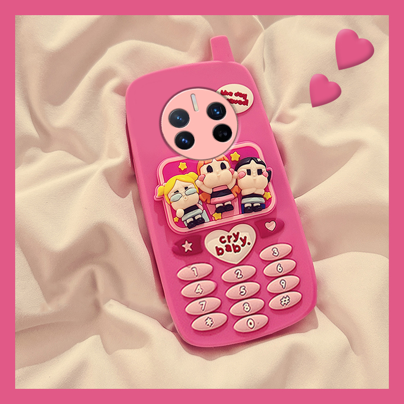 手机壳硅胶大哥大电话机卡通动漫飞天小女警