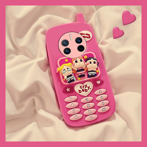 手机壳硅胶大哥大电话机卡通动漫飞天小女警