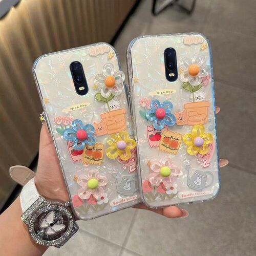 ins风花朵猫咪适用oppor17手机壳r15x彩色r11splus立体r11s花朵r9多巴胺r9plus贝壳纹r7s夏日r17pro硅胶oppo