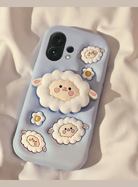 适用vivos30pro手机壳s20可斜挎s19卡通s18e立体s17小羊s16支架s15可爱s12趣味s10背带s9斜跨s7可背vivo硅胶p