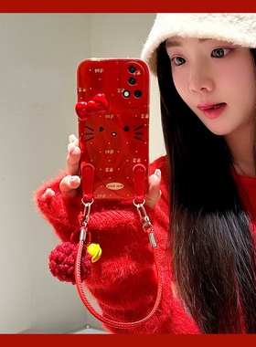 适用华为nova13手机壳nove13pro凯蒂猫13ultra活力版12立体7蝴蝶结11红色10新年5蛇年9本命年8过年4e春节3i女