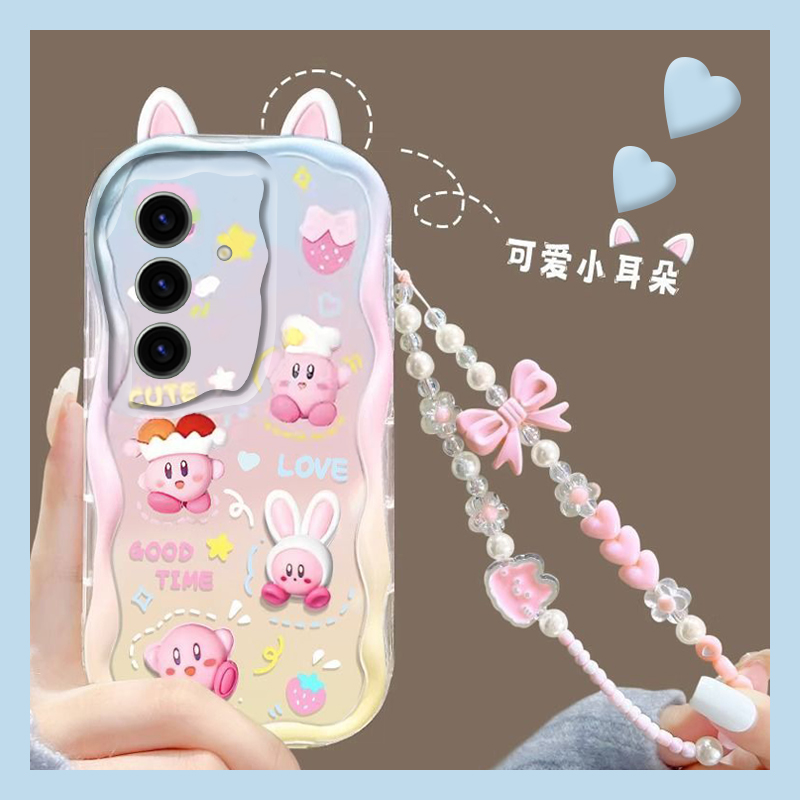 手机壳硅胶卡通趣味星之卡比带立体耳朵手链