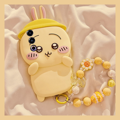 适用魅族21pro手机壳21卡通20pro立体20乌萨奇18s带18x手链18挂链17可爱note16pro黄色noto16硅胶meizu软壳套