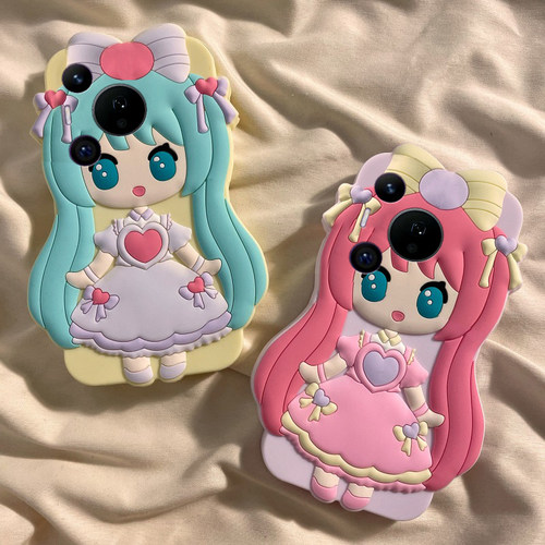 适用华为pura80手机壳p70ultra卡通pure70art立体p60爱心p50e女孩p40pro+可爱p30超萌p20趣味p10十闺蜜硅胶软