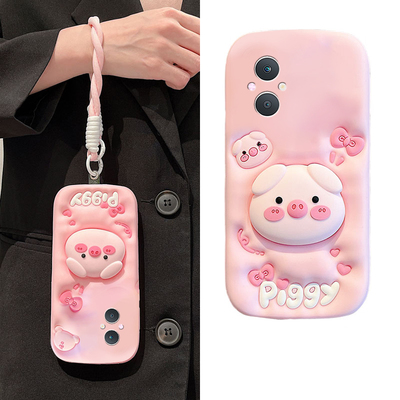 适用oppoa5手机壳a5pro卡通a97立体a3活力版a93s粉色a91小猪a56支架a72带挂绳a58挂链a11x少女心a2硅胶oppo软